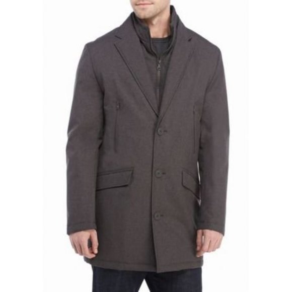 NWT - Men's Modern Fit Robert Raincoat Jacket - Black - Picture 2 of 4